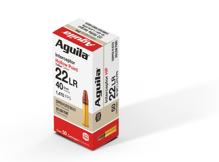 Aguila Ammunition Rimfire Interceptor 22LR 40Gr Hollow Point