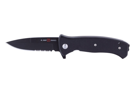 Al Mar Knives Mini SERE 2020 Night G-Series 3 In D2 Black Combo Edge Folder