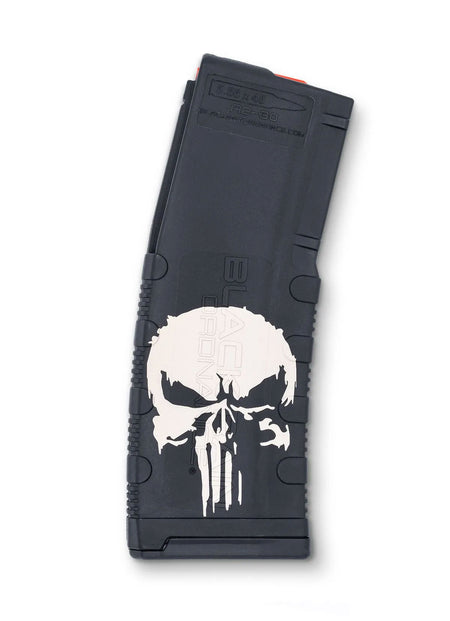 Black Rain Laser Etched 30rd Punisher Magazine (No Flag)
