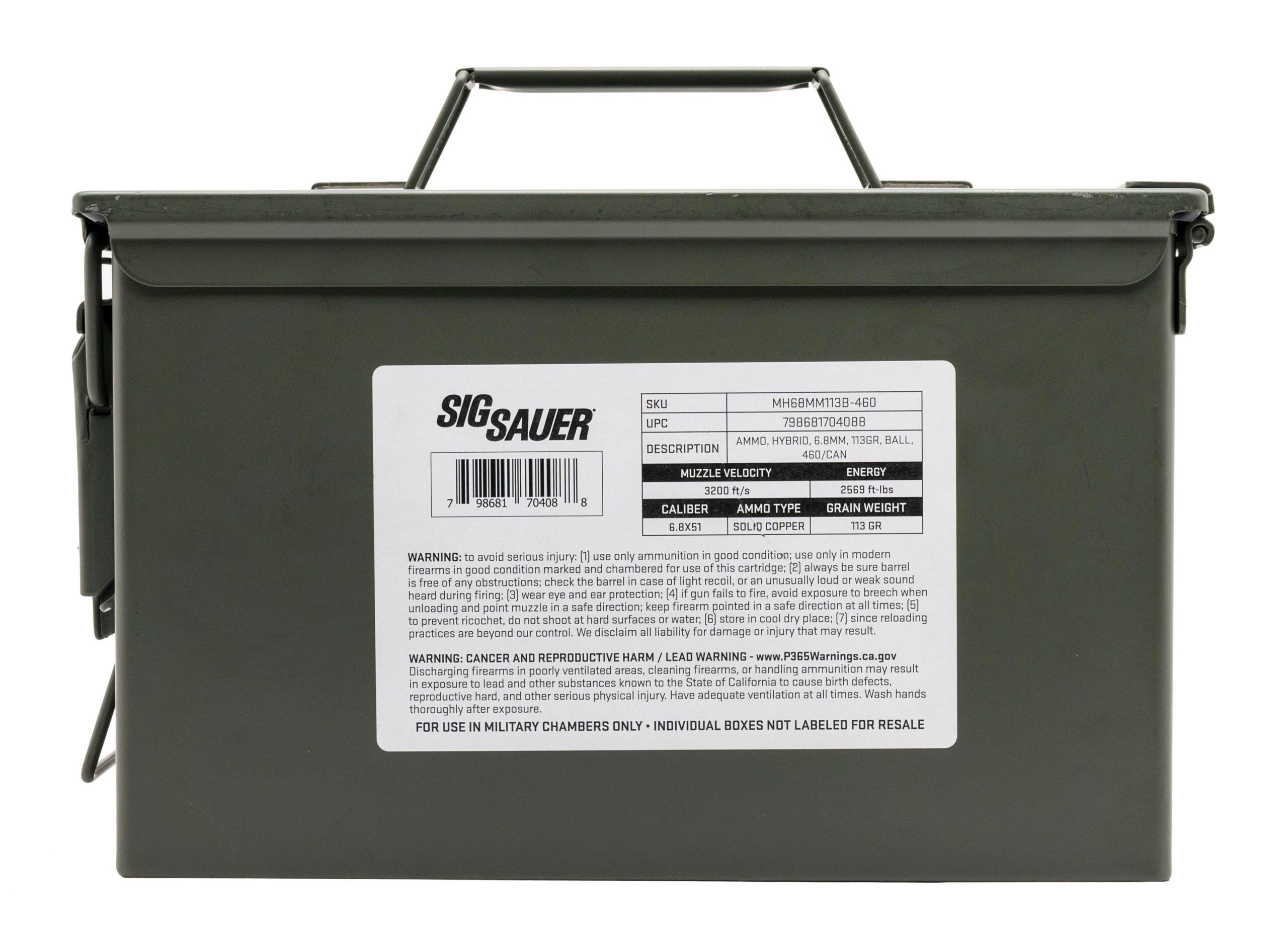 Sig Sauer Can .277 Sig Fury 113 gr FMJ ammo