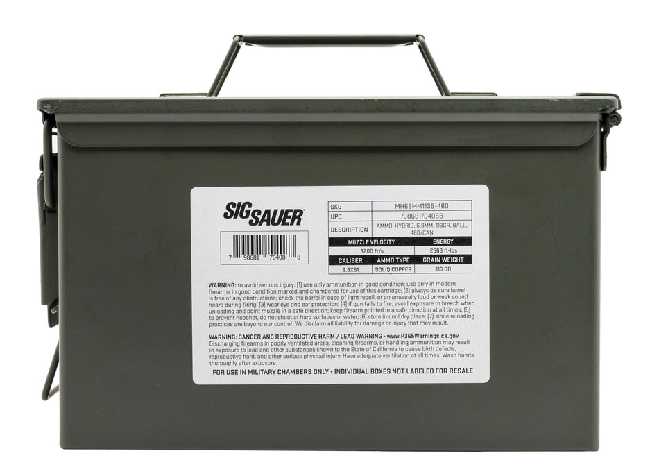 Sig Sauer Can .277 Sig Fury 113 gr FMJ ammo