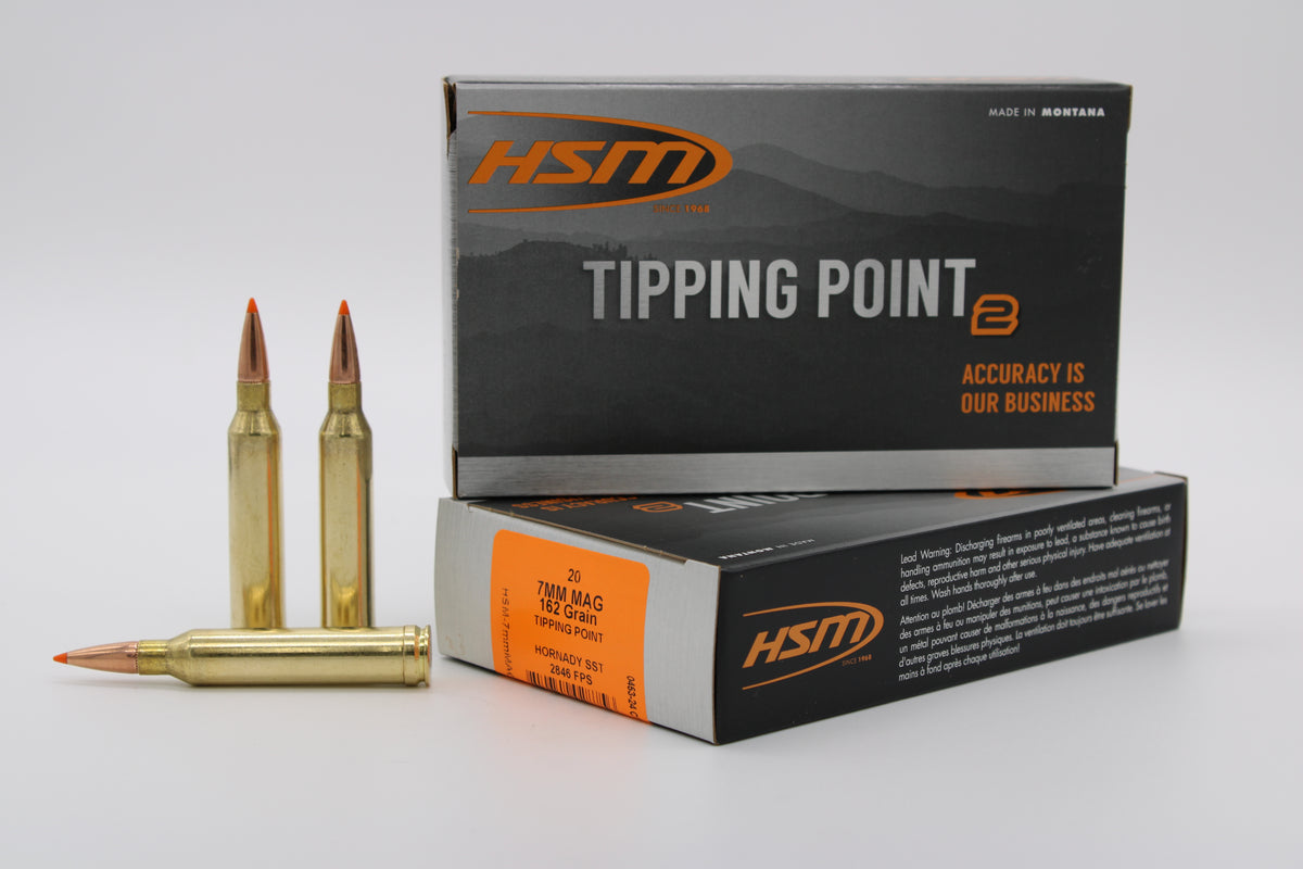 HSM  7mm Remington Mag 162 gr PolyTip ammo