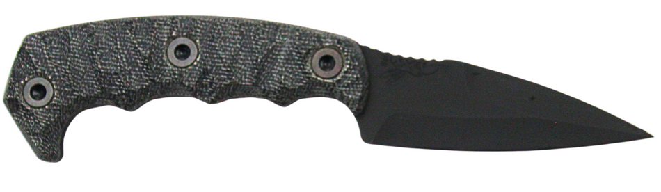 Half Face Blades Humint 3" Blade 8" OA CPM S45VN Steel Armor Black Gray Micarta Grip
