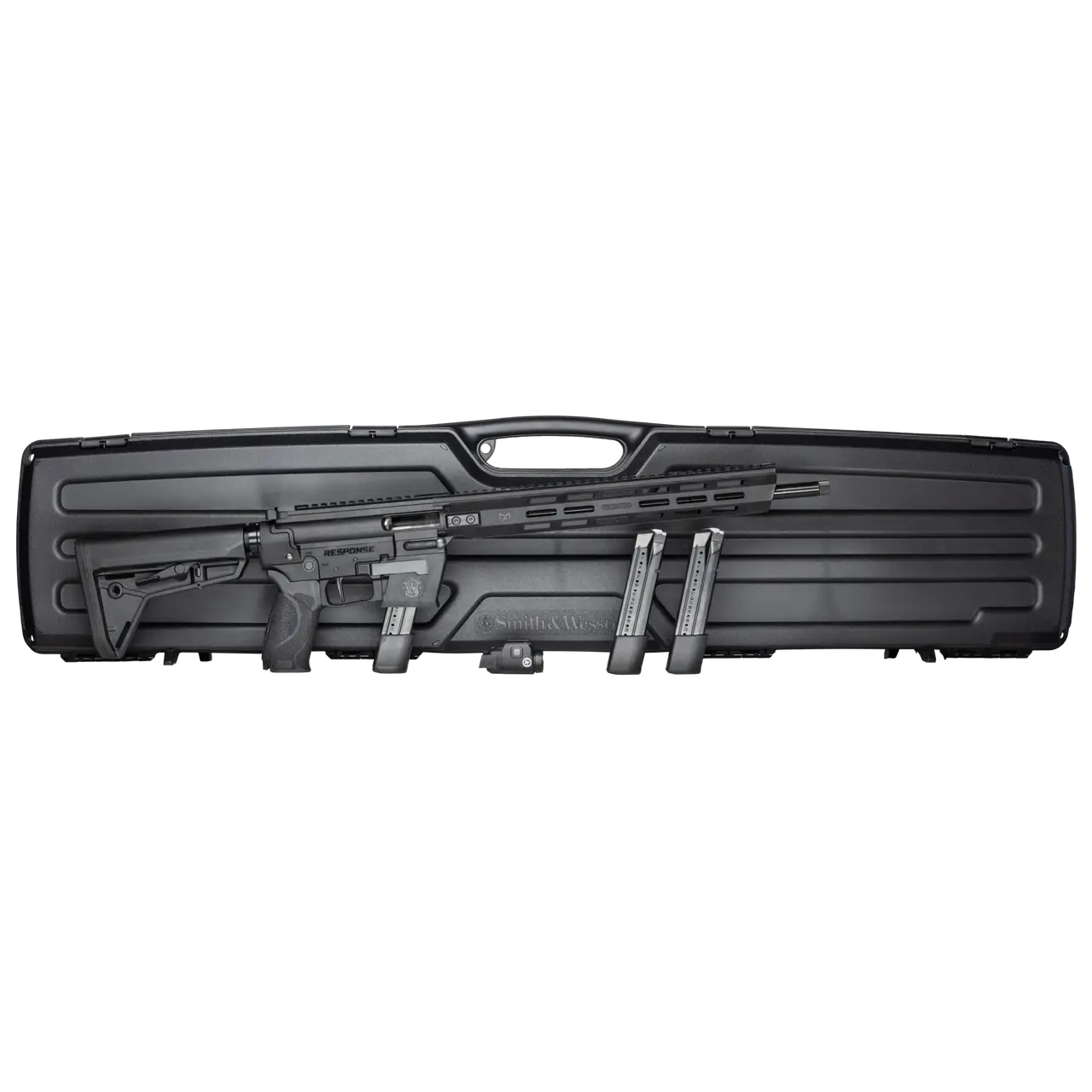 SMITH & WESSON RESPONSE 9MM RIFLE 16.5" BLACK 3-23RD MAGS, CRMSN TRCE CMR-209, SW CASE