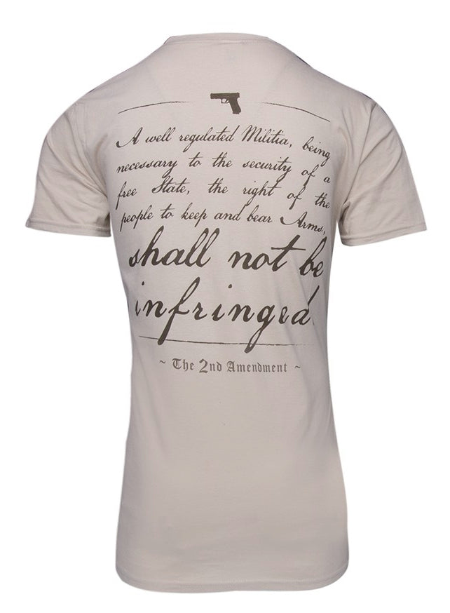 Glock 2nd Amendment T-Shirt Tan Small