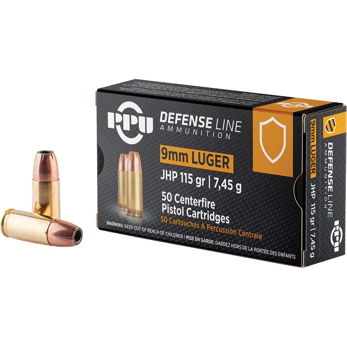 Prvi Partizan PPU 9mm Luger / Parabellum 115 gr JHP ammo