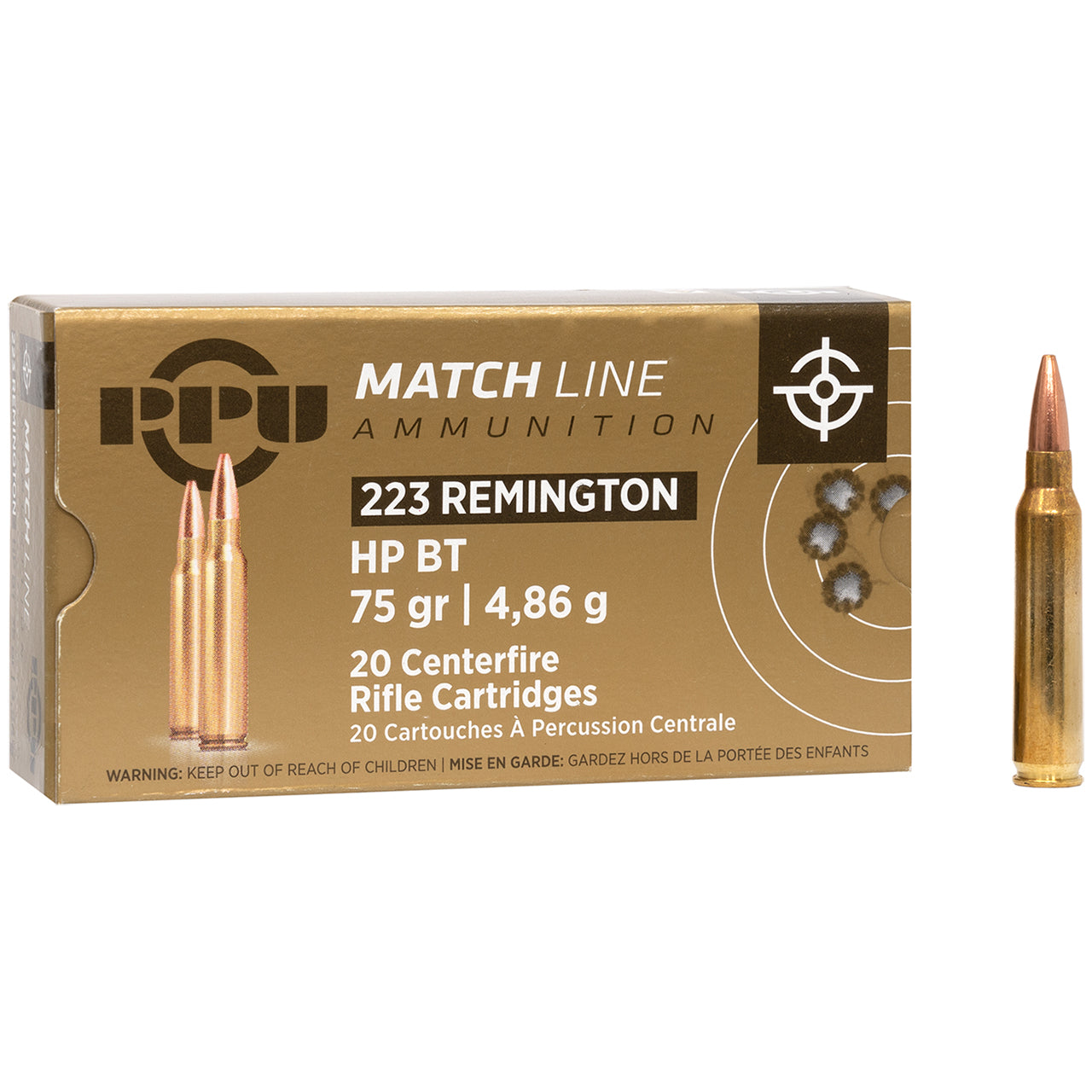 Prvi Partizan  .223 Remington 75 gr BTHP ammo