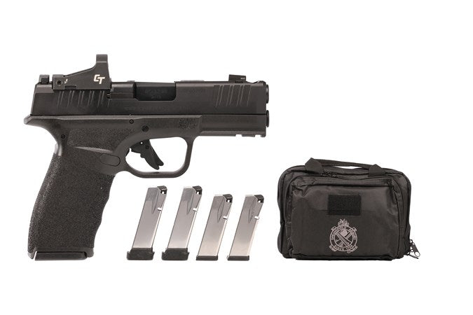 dSPRINGFIELD ARMORY HELLCAT PRO COMP GEAR UP OSP 9MM PISTOL 3.8" BLK 2-15RD 3-17RD CT-1500 RNG BAG