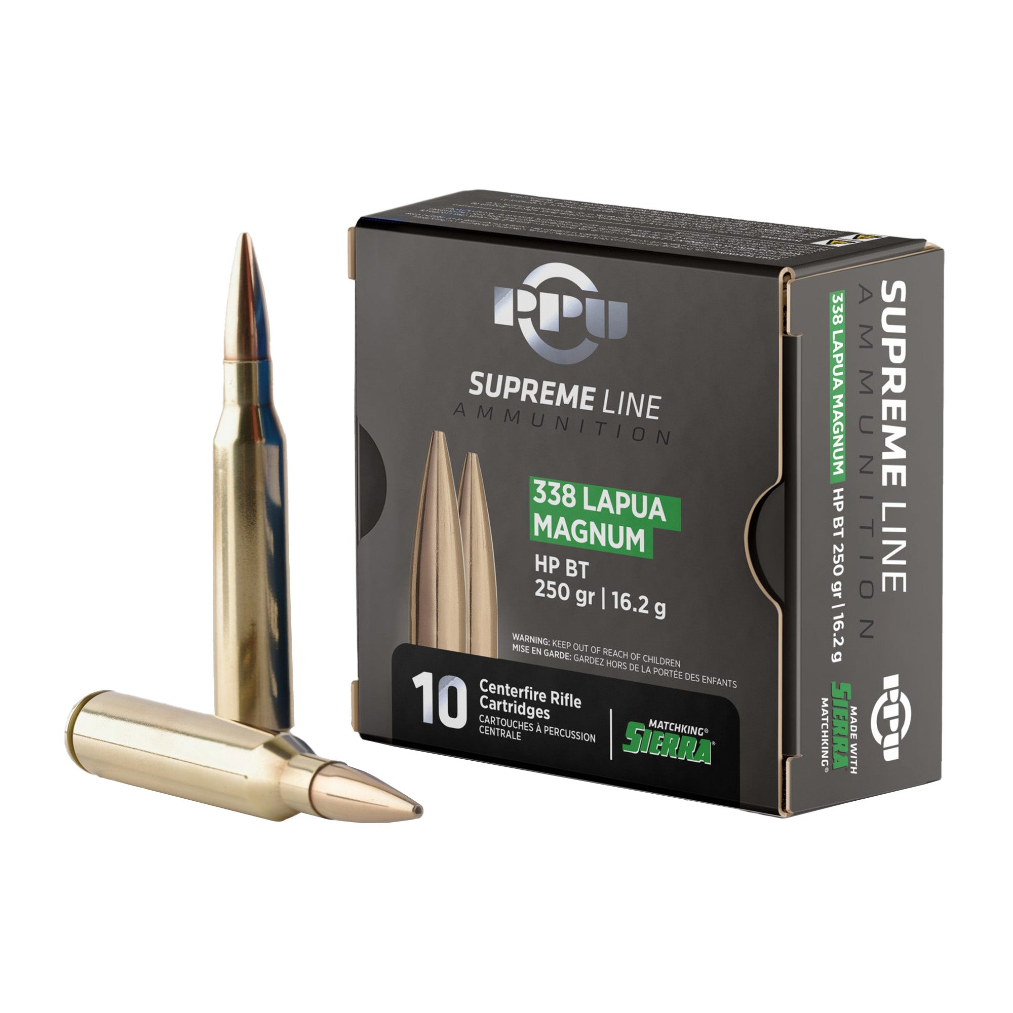 Prvi Partizan MatchKing Competition .338 Lapua Magnum 250 gr BTHP ammo