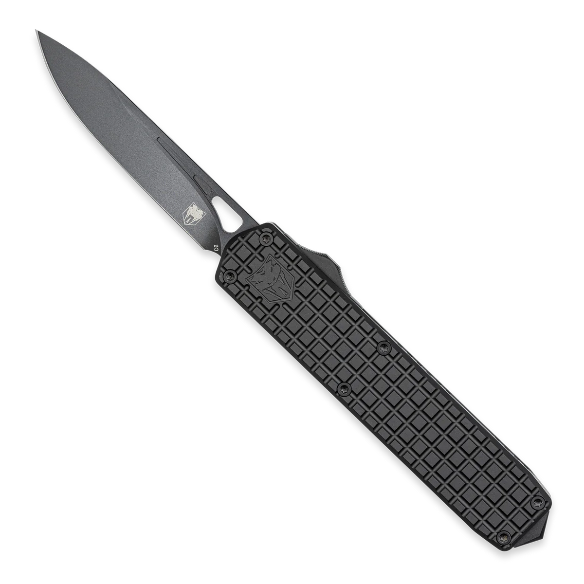 CobraTec Large Black Mamba Tanto Blade Non-Serrated OTF Knife