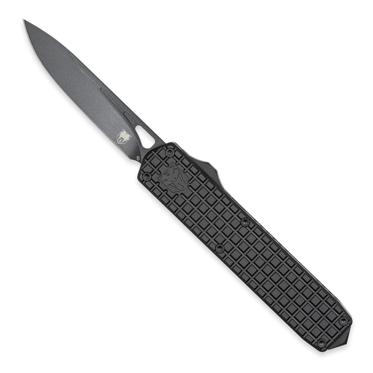 CobraTec Large Black Mamba Tanto Blade Non-Serrated OTF Knife