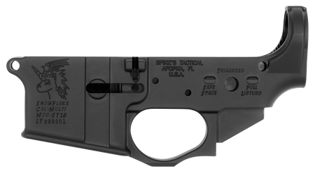 SPIKES TACTICAL STRIPPED LOWER RECEIVER MULTI CAL SNOWFLAKE--COSMETIC BLEM