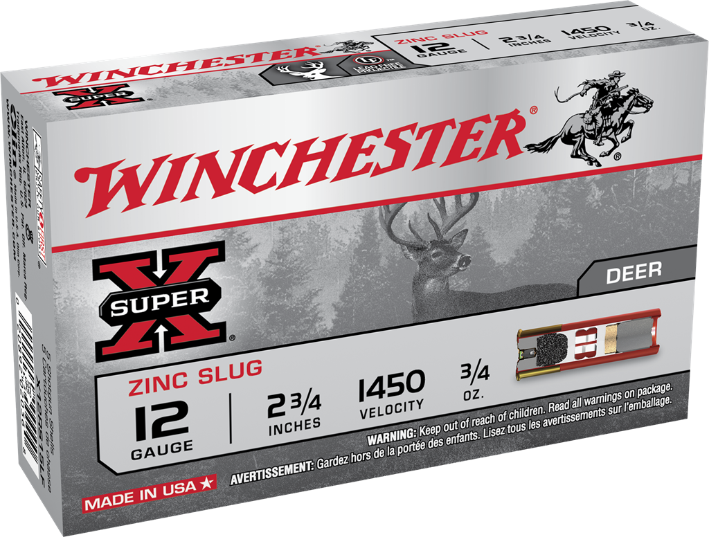 Winchester Super X Lead Free Zinc Slug 12 Gauge 2.75 in / 2.75 in Slug 3/4 oz