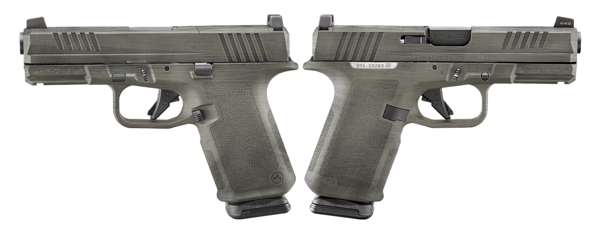 RUGER RXM 9MM PISTOL 4" BBL BATTLE WORN FINISH, MAGPUL EHG, O.R. 2-15RD MAGS