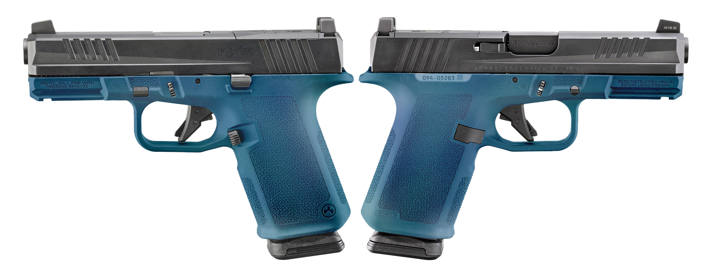 RUGER RXM 9MM PISTOL 4" BBL FX TYPHOON, MAGPUL EHG, O.R. 2-15RD MAGS - ORION EXCLUSIVE