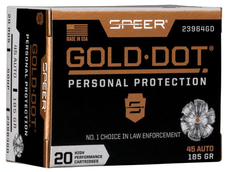 Speer Gold Dot .45 ACP/Auto 185 gr BHP ammo