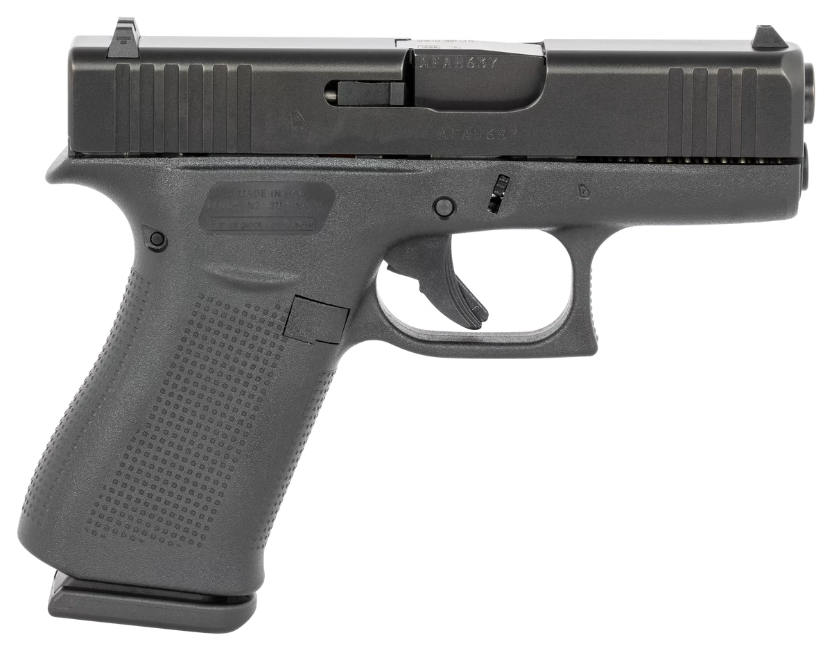 GLOCK G43X 9MM PISTOL GRAY FRAME FRONT RAIL 2-10RD MAGS