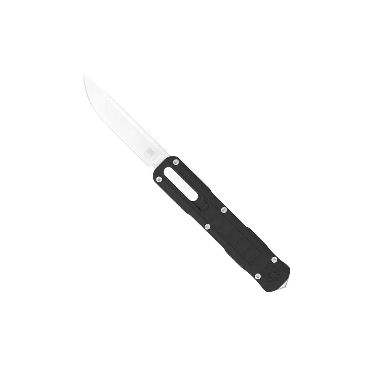 CobraTec Special Edition Small Raptor Black OTF Knife - Drop Point Non-Serrated