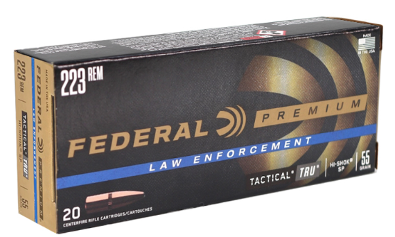 Federal Tactical TRU .223 Remington 55 gr JSP ammo