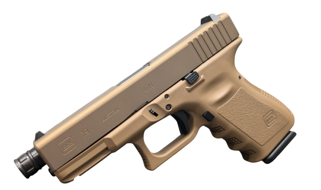 GLOCK 19 GEN 3 2 TONE TACTICAL 9MM PISTOL 4.01" FXD 5.5lb 2-15RD MAGS