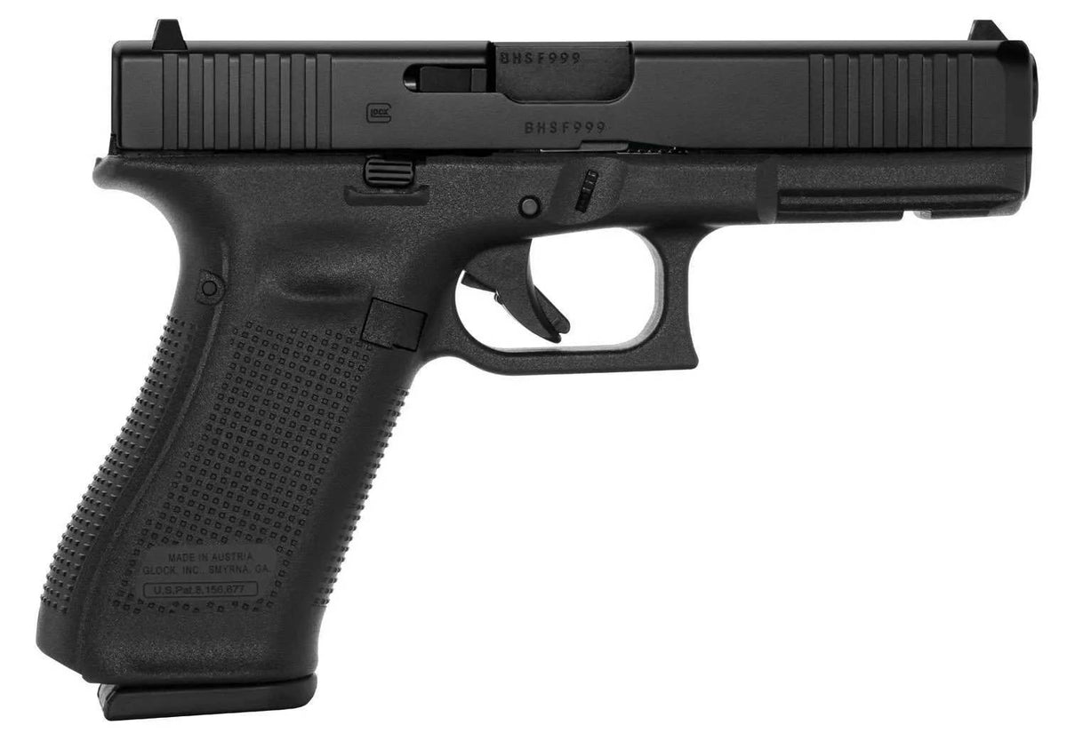 Glock 17 G17 Gen 5 BFG HGA 9mm 4.49" Barrel Fixed Sights 5lb Black 3x17rd Mags Front Serrations MOS BFG Frame
