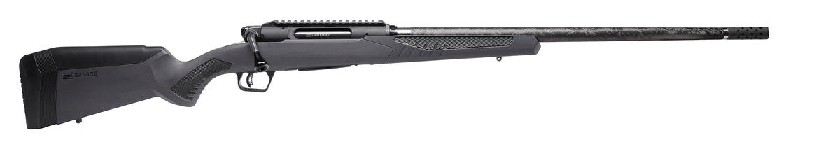 Savage Arms 57899 Impulse Mountain Hunter 30-06 Springfield 4+1 22" Carbon Fiber Threaded Barrel, Black Aluminum Receiver w/Picatinny Rail, Gray AccuStock Synthetic Stock, Ambidextrous