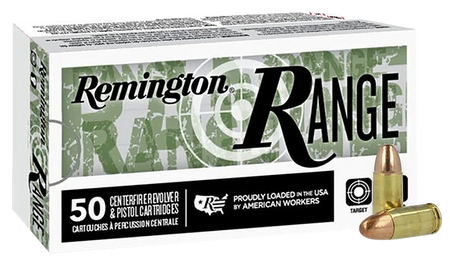 Remington R27780 Range Full Metal Jacket FMJ 124 Grain 9mm Luger/Parabellum