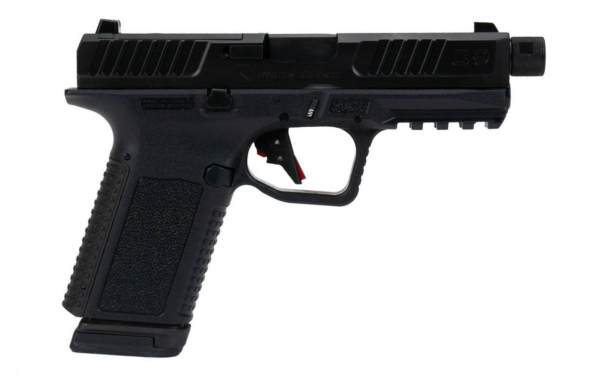 System Defense C9 Optics Ready 9mm Luger Handgun G19 Clone 1x 15ct Magazine with Adapter Plate