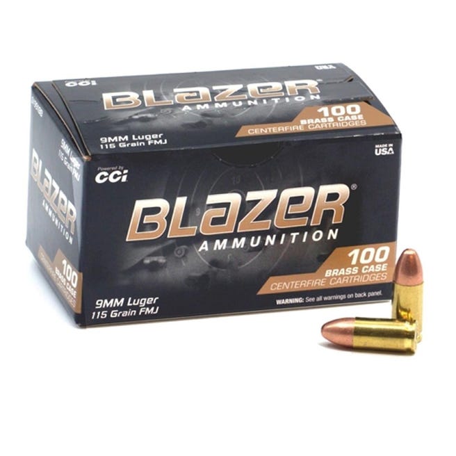 Blazer Brass 9mm Luger / Parabellum 115 gr FMJ ammo