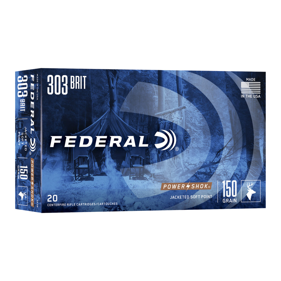 Federal PowerShok 303 British 150 Grain Soft Point 20 Round Box 303B
