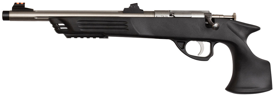Crickett KSA796 Hunter Adult 22 WMR 1rd 9" Threaded Single Shot Stainless Barrel, Black Synthetic Grips
