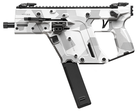 Kriss USA KV453PAD00 Vector SDP Gen3 45 ACP 30+1 5.50" Black Nitride Threaded Barrel, Arctic Delta Cerakote Receiver w/Picatinny Rail, Rear Picatinny Rail, M-LOK Handguard, White Polymer Grip