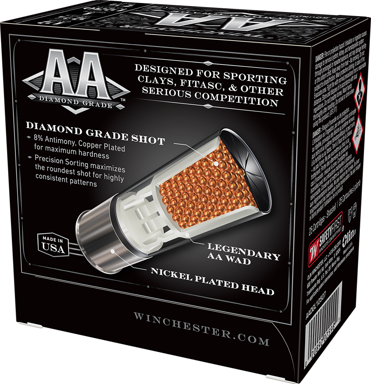 Winchester AADGL12507 AA Diamond Grade 12 Gauge 2.75" 1oz 7.5 Shot 1250 fps