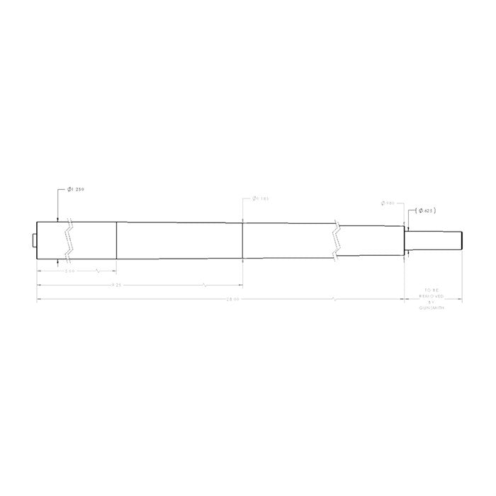 Bolt-Action 30 Caliber Stainless Steel Barrel
