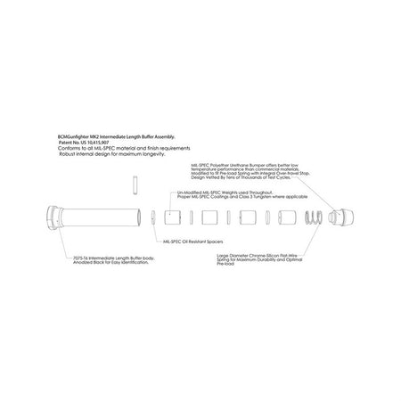 MK 2 Buffer MOD 1 – Firearm Buffer Component (812526023087)