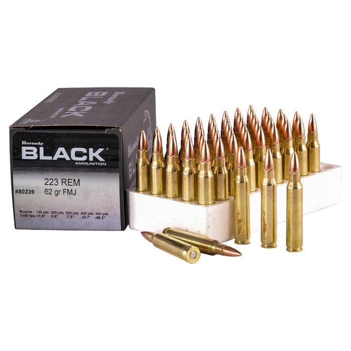 Hornady Black .223 Remington 62 gr FMJ ammo