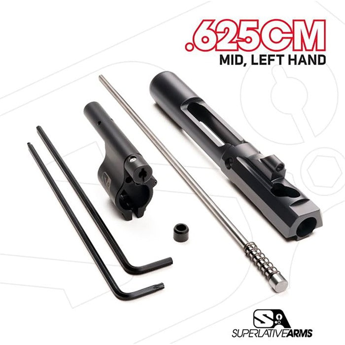 AR-15 Adjustable Piston System with Clamp 0.625" Block Left Hand