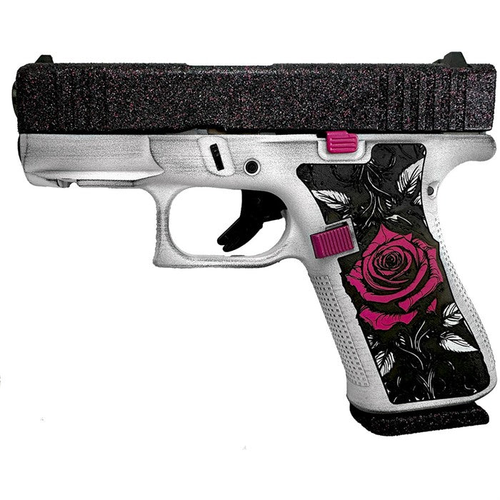 GLOCK 43X 9MM 3.41"BBL (2)10RD W/RAIL GLITTER TANGO ROSE