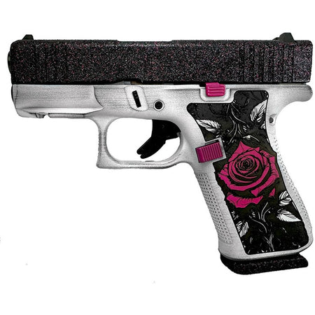 GLOCK 43X 9MM 3.41"BBL (2)10RD W/RAIL GLITTER TANGO ROSE