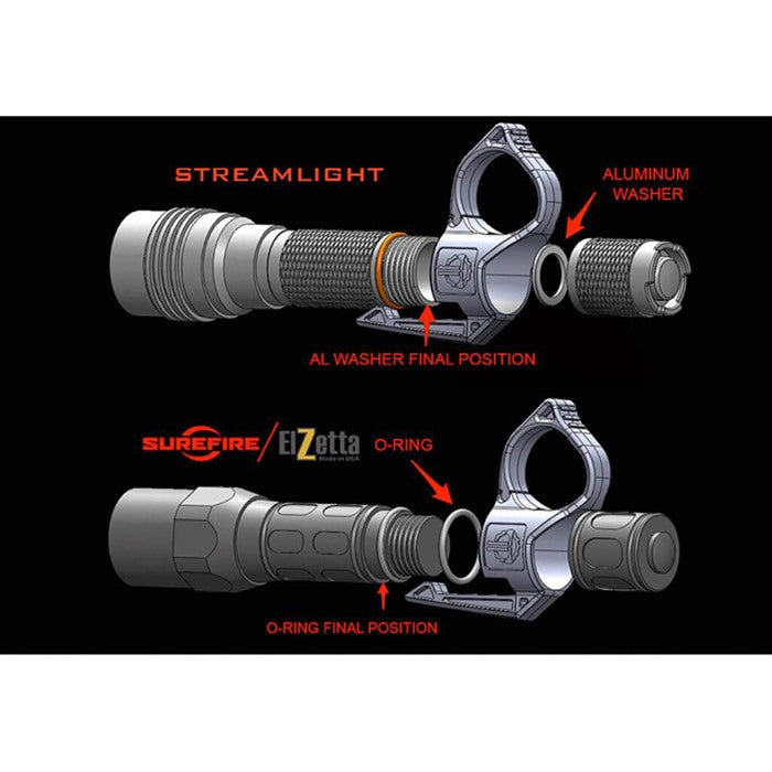 Switchback 2.0 Large Flashlight Ring with Pocket Clip