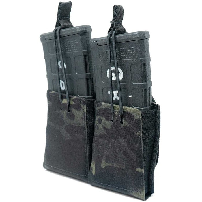 GBRS Group Double Rifle Magazine Pouch, Coyote Brown, MOLLE/Belt Compatible, Fits 2 Rifle Mags
