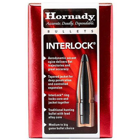 Hornady InterLock .458 Diameter 350gr RN Component Bullets 50 Per Box