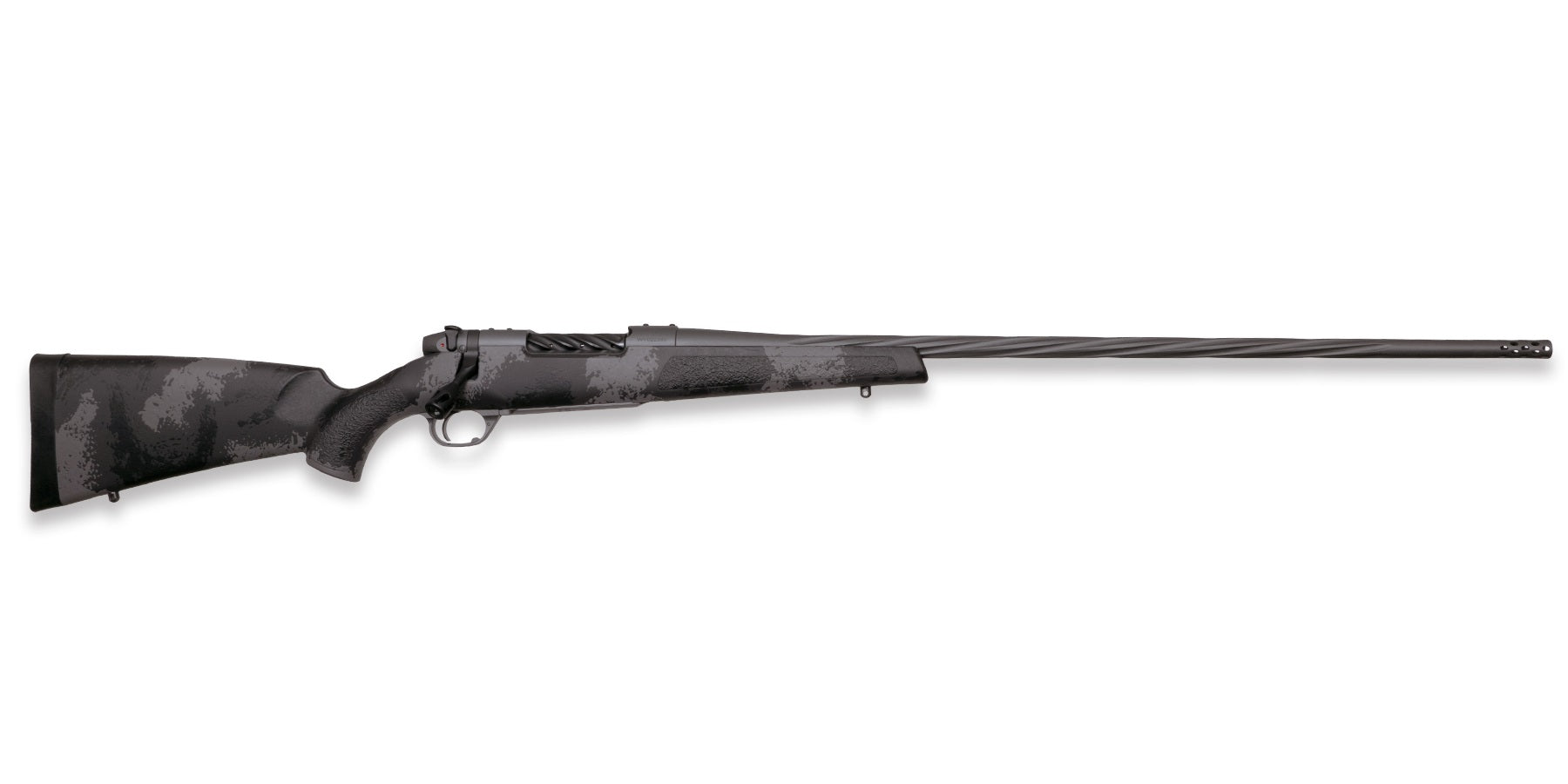 Weatherby MLW01N306SR6B Mark V Live Wild 30-06 Springfield 4+1 26" Carbon Gray Cerakote Spiral Fluted Barrel Black/Gray Sponge Pattern/Polymer Stock