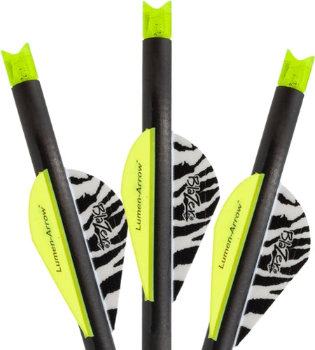 Lumenok Crossbow Arrow 20" Carbon Green Lighted Crescent Nock 3-Pack