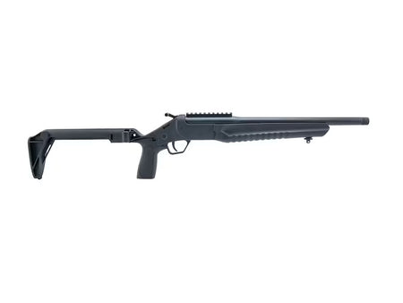 Rossi LWC300B-BKFS LWC 300 Blackout Single Shot 16.50" Black Oxide Threaded Barrel, Black Picatinny Rail Alloy Steel Receiver, Folding Black Polymer Stock