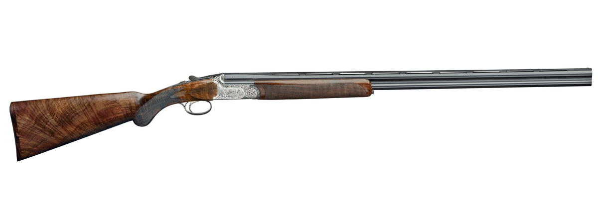 Rizzini USA 2201-2828 BR220 Field 28 Gauge 28" Nickel Chrome Coin Anodized Steel Steel Receiver Engraved Grade 2.5 Turkish Walnut Wood Stock