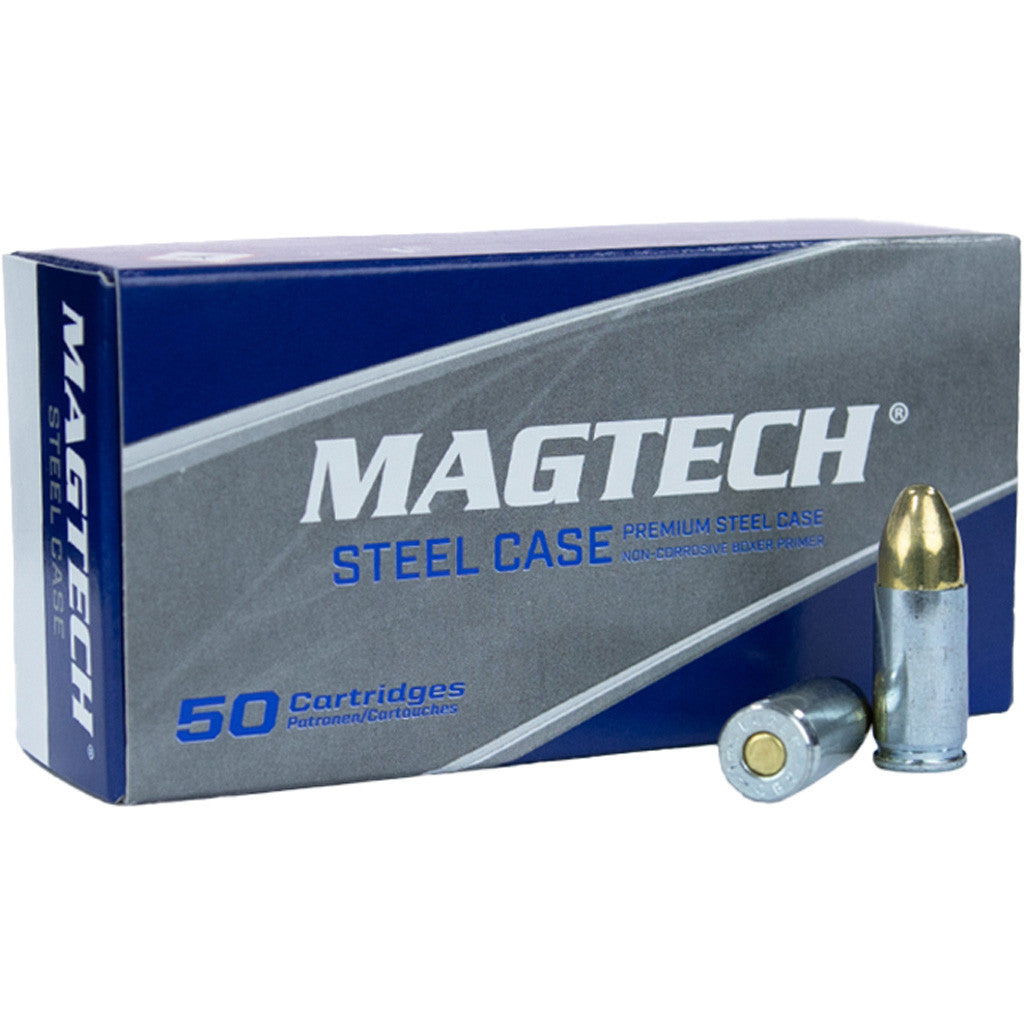 Magtech 9mm Luger 115 Grain Full Metal Jacket(FMJ) - Zinc plated Steel Case.