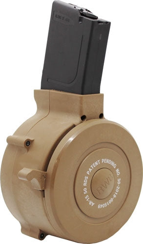 Iver Johnson AR-15 .223 Rem 50-Round Tan Drum Magazine Polymer