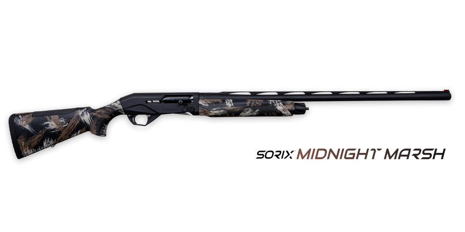 Weatherby XMM2028MAG Sorix Full Size 20 Gauge Semi-Auto 3" 2+1 28" Black Cerakote Vent Rib Barrel & Drilled & Tapped Steel Receiver, Midnight Marsh Synthetic Stock w/Adj Shim, Ambidextrous