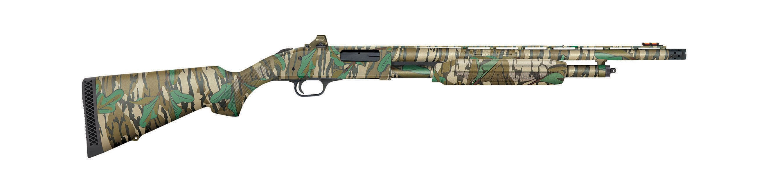 Mossberg 54342 500 Turkey 20 Gauge 5+1 3" 20", Mossy Oak Greenleaf, Optic Cut Rec, Synthetic Furniture, Fiber Optic Front Sight, X-Factor Ported Choke, Includes Holosun Red Dot